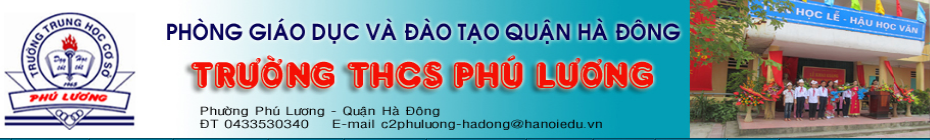 Phú Lương - trường THCS công lập quận Hà Đông (Ảnh: website nhà trường)