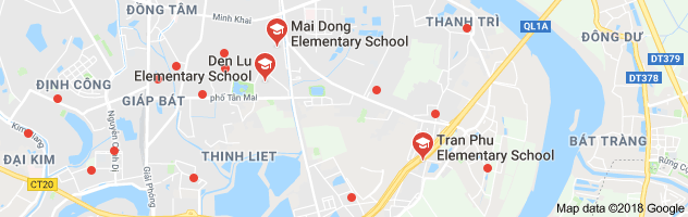 Danh mục các trường Tiểu học công lập quận Hoàng Mai - Hà Nội (Ảnh: Google Maps)