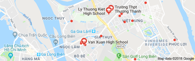 Danh mục các trường THPT công lập quận Long Biên, Hà Nội (Ảnh: Google Maps)