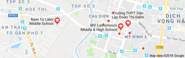 Danh mục các trường THPT công lập quận Nam Từ Liêm - Hà Nội (Ảnh: Google Maps)