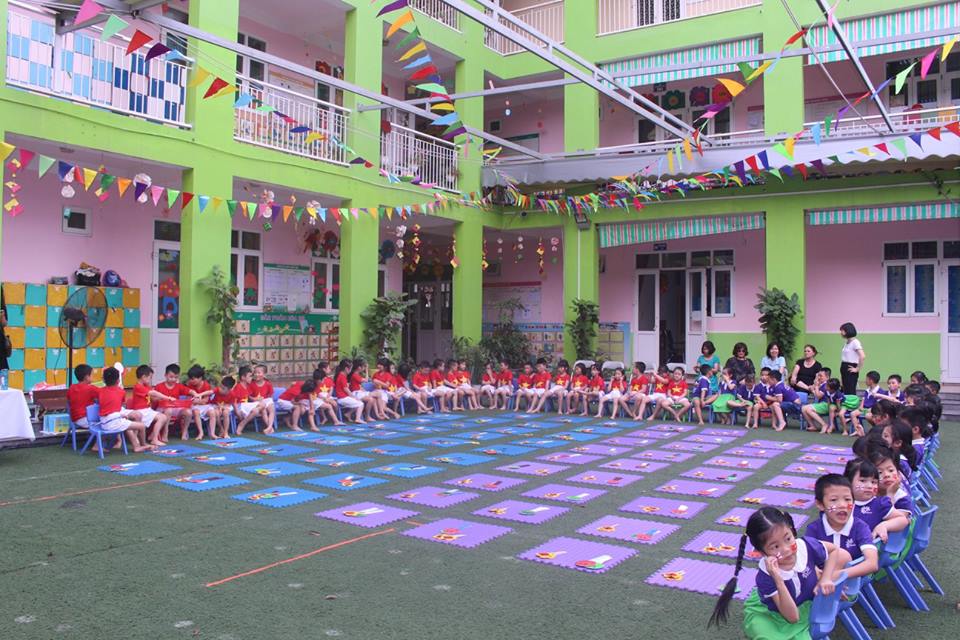 Cơ sở vật chất trường mầm non Kid's Color - Sắc màu tuổi thơ, quận Nam Từ Liêm, Hà Nội (Ảnh: FB trường)