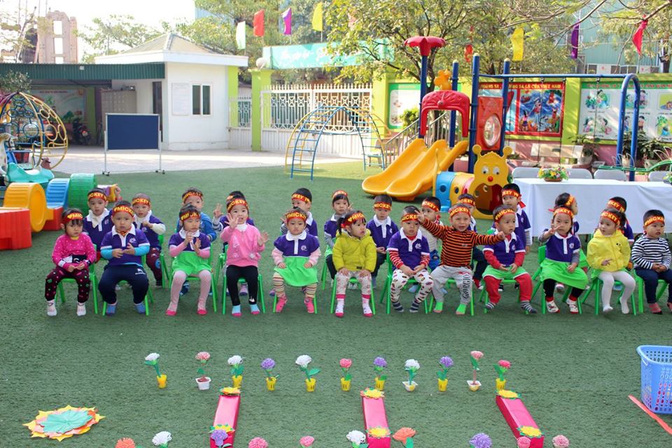 Cơ sở vật chất trường mầm non Kid's Color - Sắc màu tuổi thơ, quận Nam Từ Liêm, Hà Nội (Ảnh: FB trường)
