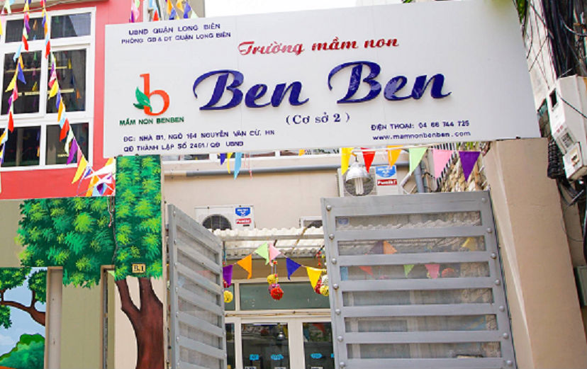 Trường mầm non Ben Ben, quận Long Biên, Hà Nội (Ảnh: FB nhà trường)