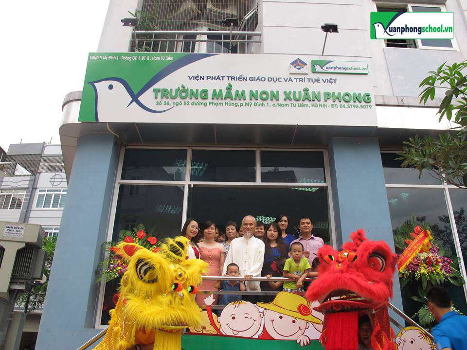 trường mầm non Xuân Phong với các cơ sở tại Hà Nội và TP HCM (Ảnh: website trường)