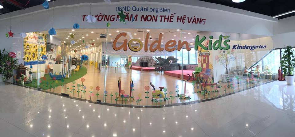 Cơ sở vật chất trường mầm non Golden Kids - Thế hệ vàng, cơ sở TTTM Mipec, quận Long Biên, Hà Nội (Ảnh: FB trường)