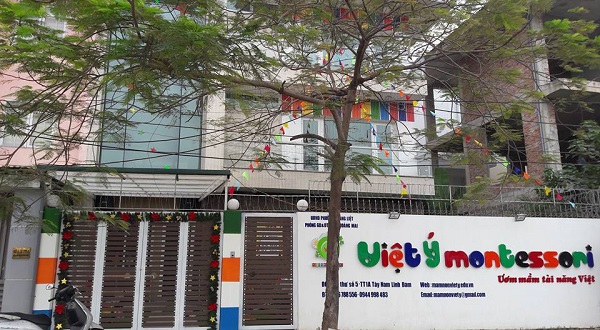 Trường mầm non Việt Ý Montessori, quận Hoàng Mai, Hà Nội (Ảnh: website trường)