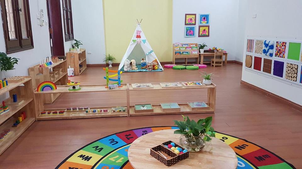 Cơ sở vật chất trường mầm non Khang Nhi Montessori, quận Ba Đình, Hà Nội (Ảnh; FB trường)