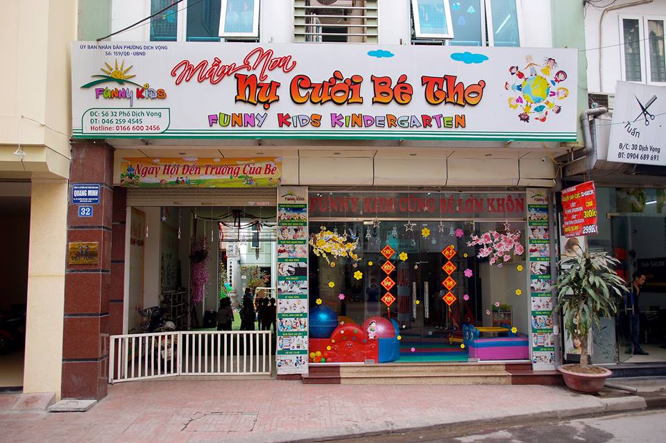 Trường mầm non Funny Kids, quận Cầu Giấy, Hà Nội (Ảnh: FB trường)