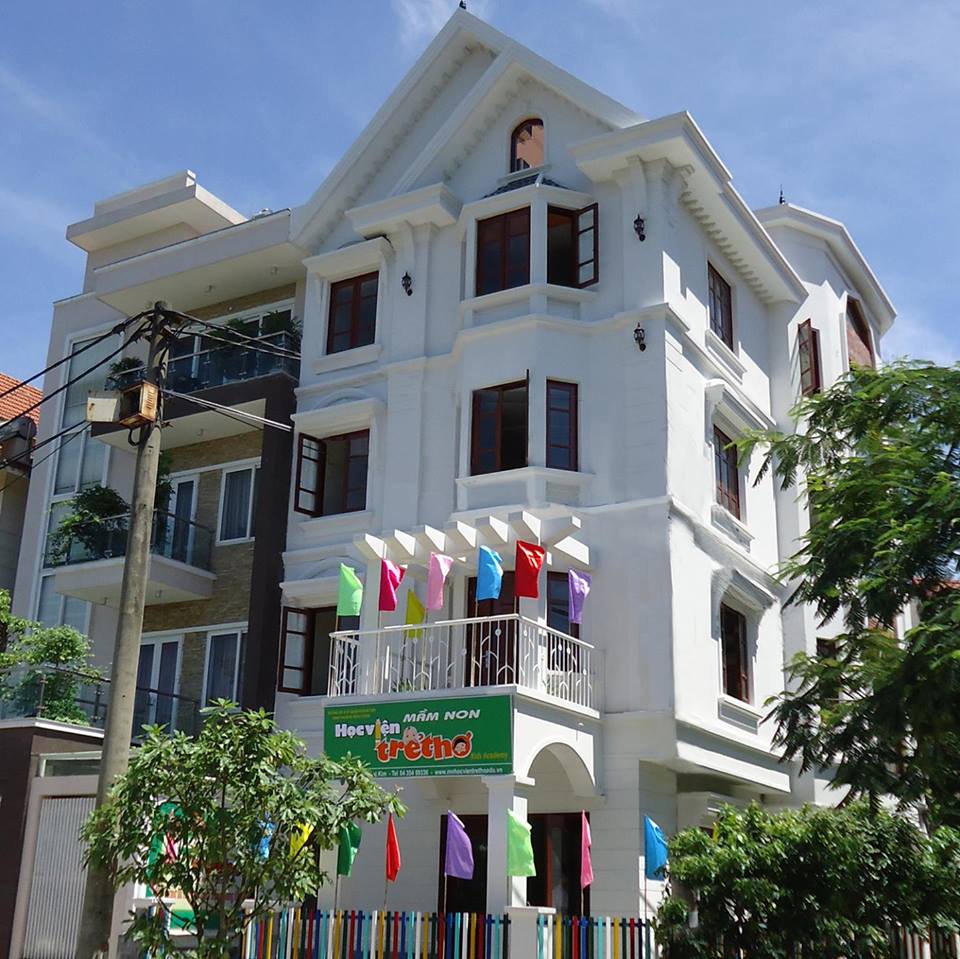 trường mầm non Học viện trẻ thơ, quận Hoàng Mai, Hà Nội (Ảnh: FB trường)