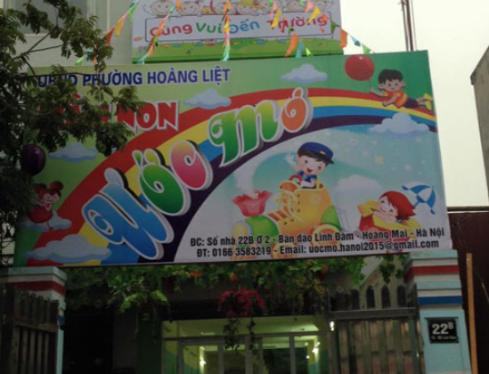 trường mầm non Ước Mơ tại quận Hoàng Mai, Hà Nội (Ảnh: chochungcu.com)
