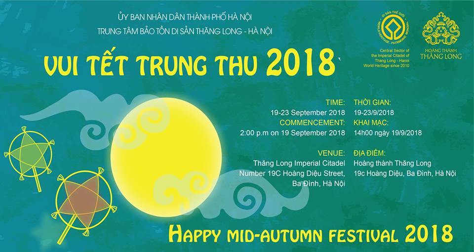 Vui Tết Trung Thu 2018 tại Hoàng Thành Thăng Long (Ảnh: FB Hoàng Thành Thăng Long)