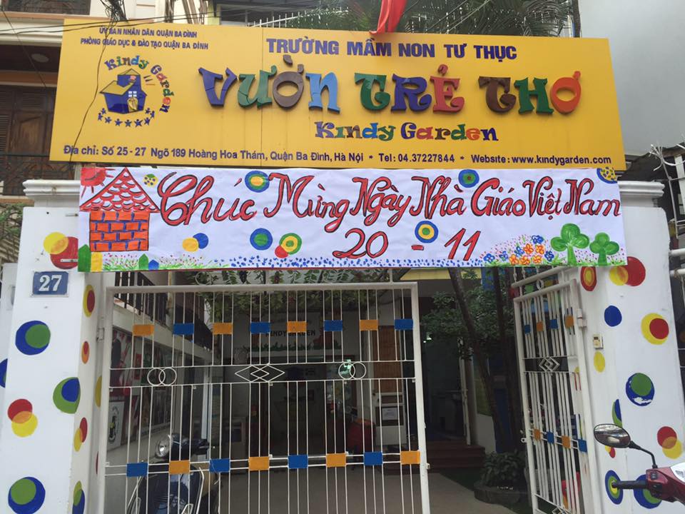 Trường mầm non Kindy Garden tại quận Ba Đình, Hà Nội (Ảnh: FB trường)