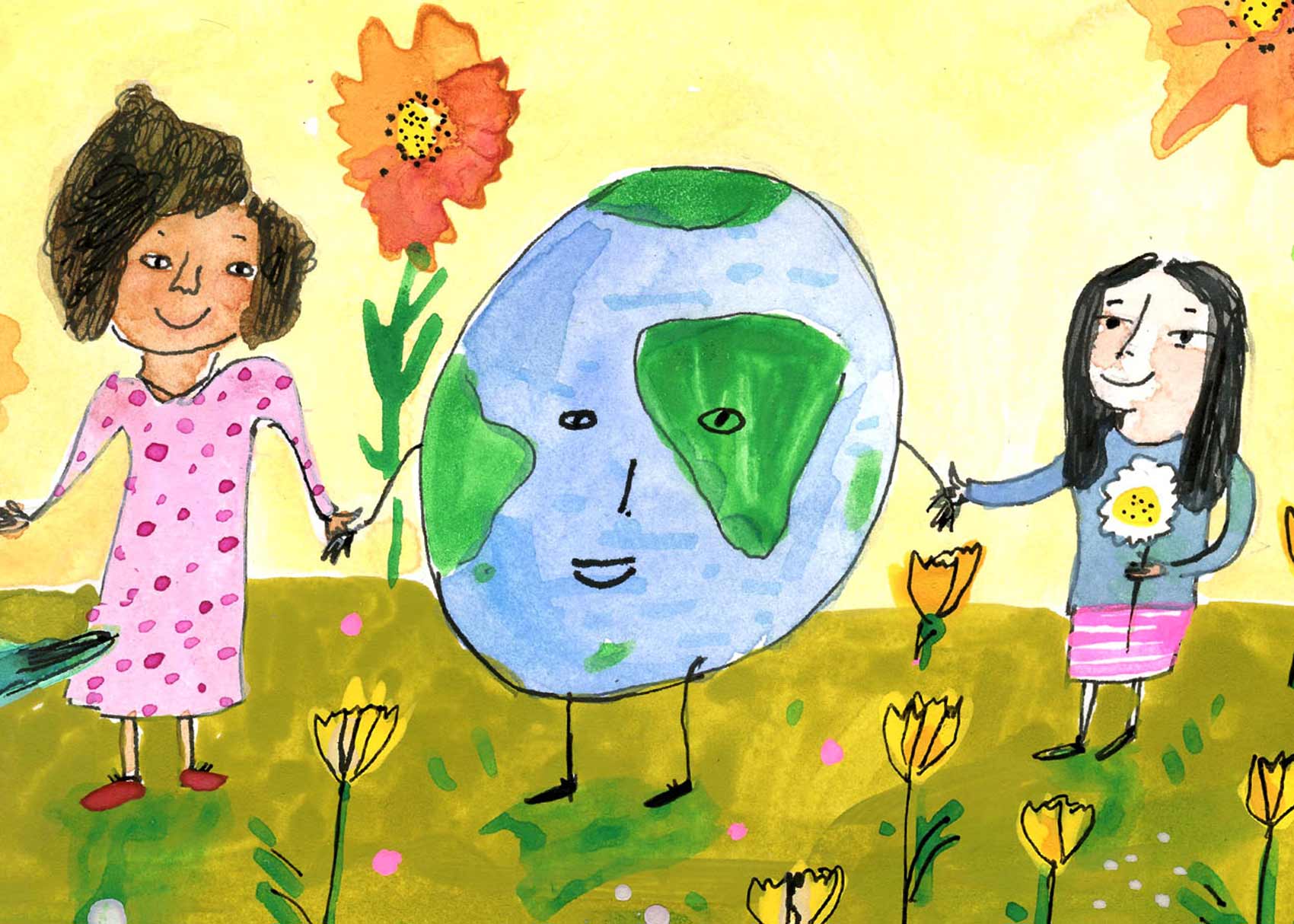 Международный день земли рисунки детей