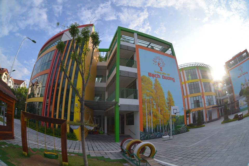 Cơ sở vật chất trường mầm non, Tiểu học Bạch Dương tại quận Hoàng Mai, Hà Nội (Ảnh: FB trường)