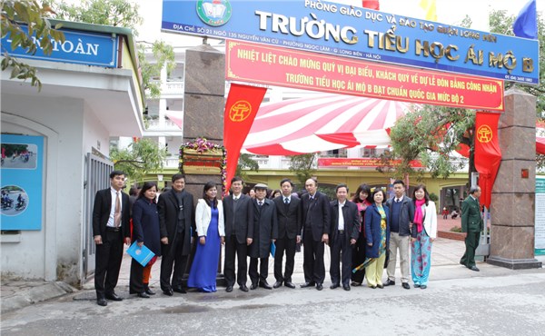 Ái Mộ B - Tiểu học công lập quận Long Biên, Hà Nội (Ảnh: Website nhà trường)