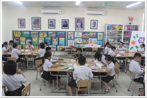 Cơ sở vật chất Tiểu học đô thị Sài Đồng (Ảnh: website, FB nhà trường)