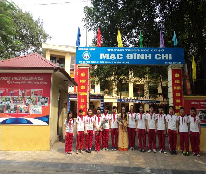 Mạc Đĩnh Chi - THCS công lập quận Ba Đình - Hà Nội (Ảnh: website nhà trường)